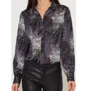 EQUIPMENT Danton Print Blouse‎ Anthracite L